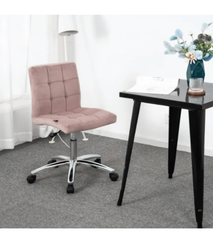 Silla Escritorio Dana Rosado Tela (1)