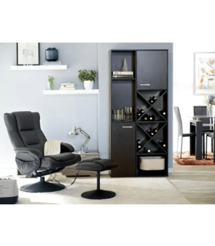 Sillón Massage + Ottoman Negro (1)