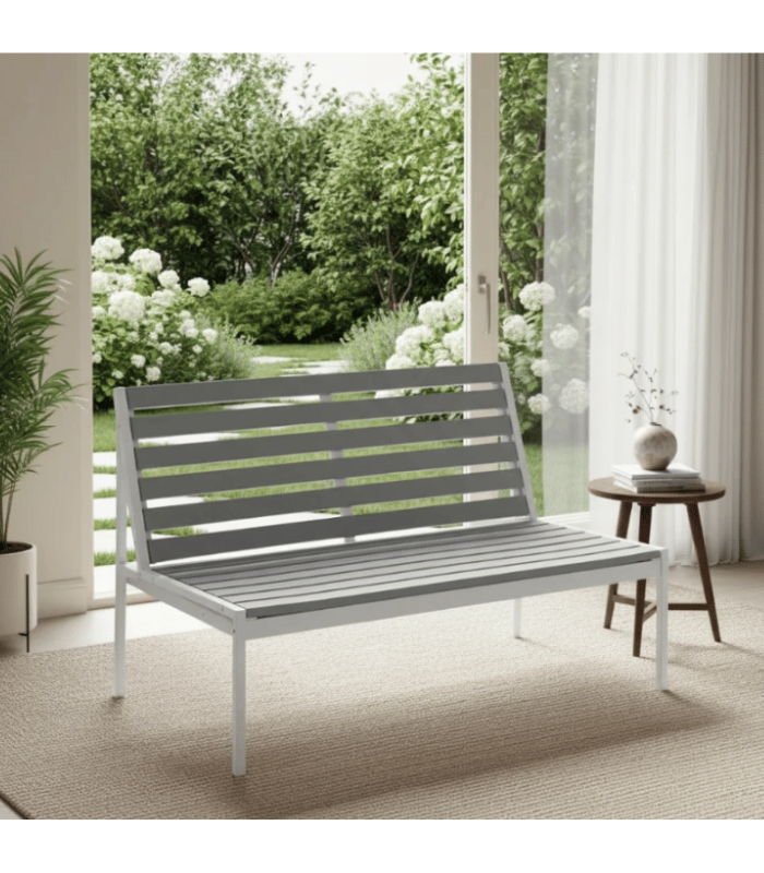 Sofá 2 Cuerpos De Terraza, Blancogris