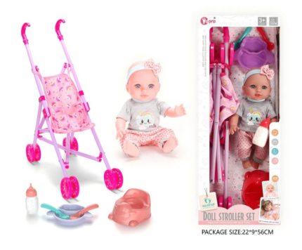 COCHE DE MUÑECA CON ACCESORIOS