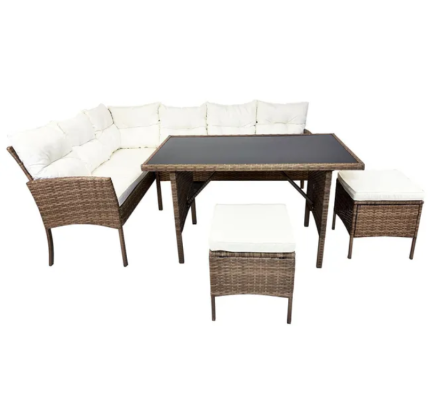 Juego de Terraza Living 8 Personas Café