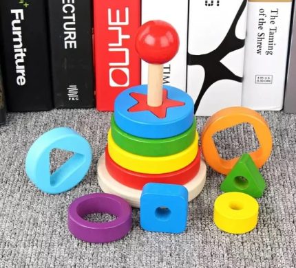 Juguete Madera Rompecabezas Didáctico Torre