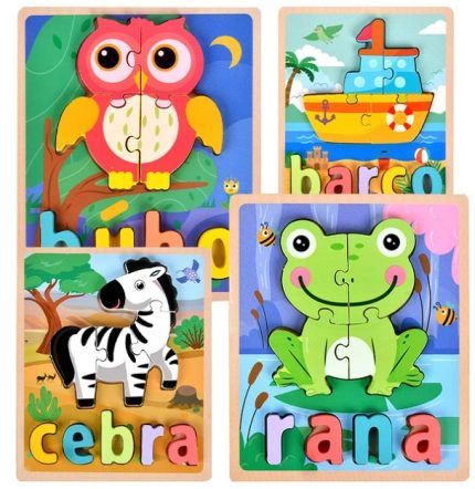 Juguete Tablet Madera Rompecabezas Didáctico