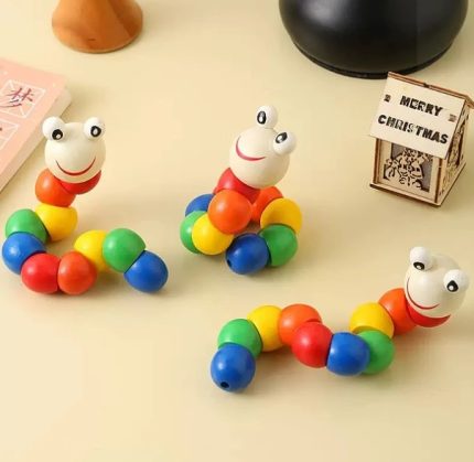 Juguete Gusano Didáctica Madera Rompecabeza